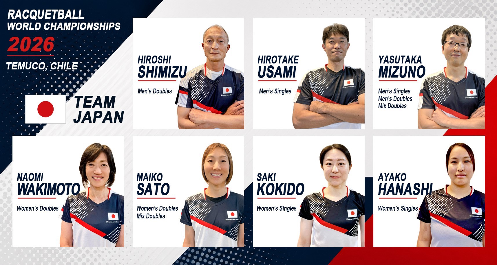2026 第23回ラケットボール世界選手権大会 ～TEAM JAPAN、世界へ挑戦！～